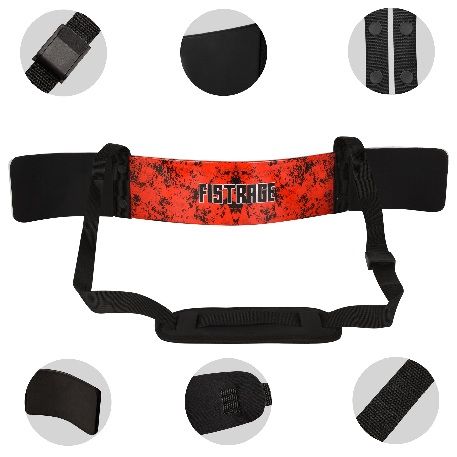 FISTRAGE ARM BLASTER Bicep Forearm Curl Support - Lava Red
