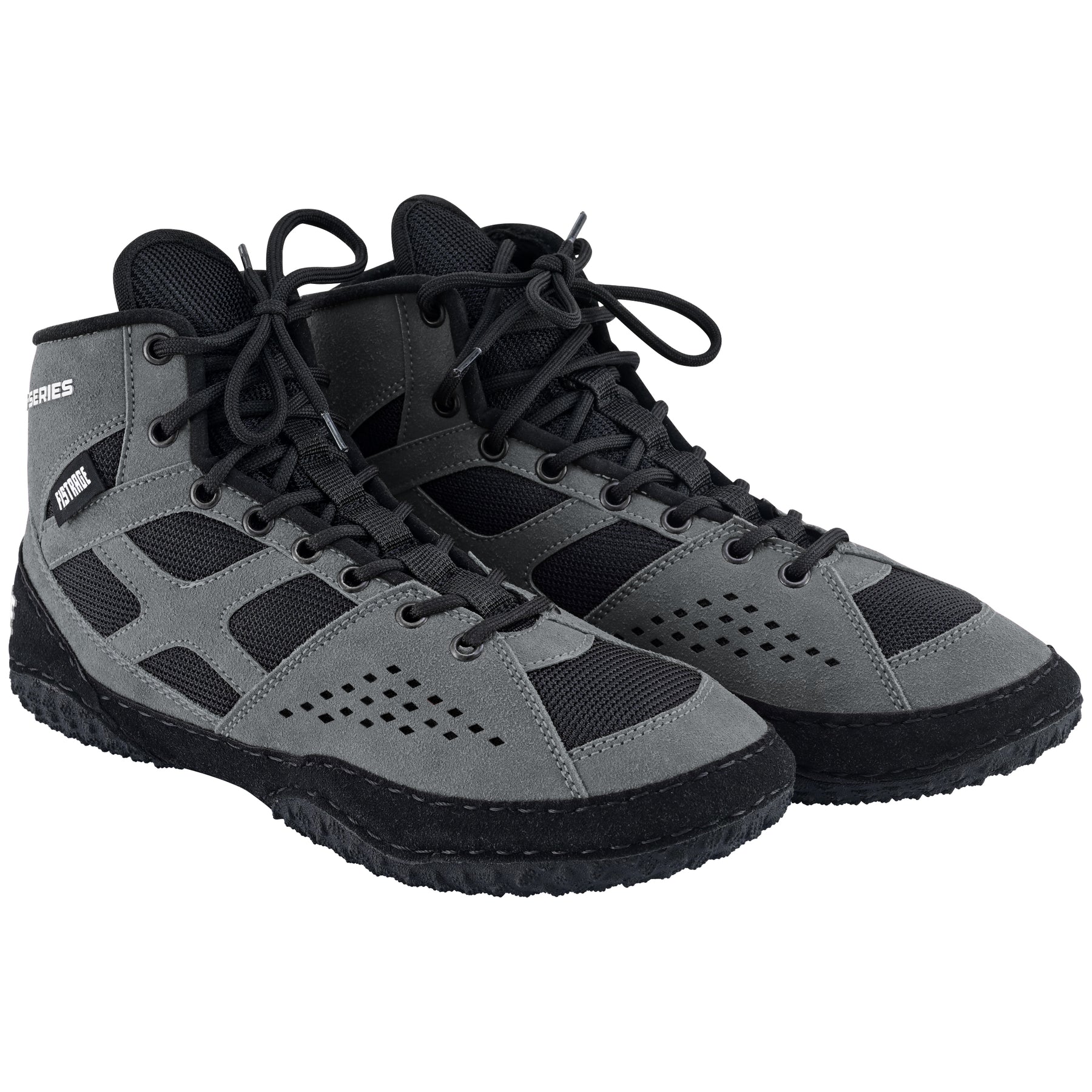 Wrestling Shoes With Sting Bag - Grey Black