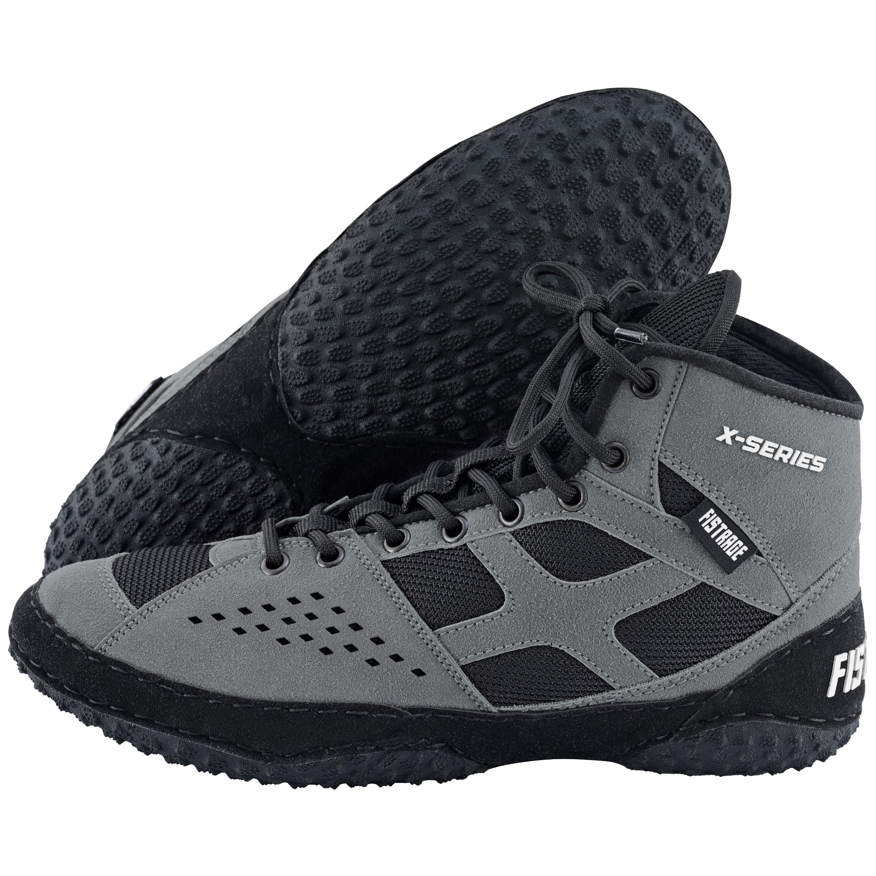 Wrestling Shoes With Sting Bag - Grey Black
