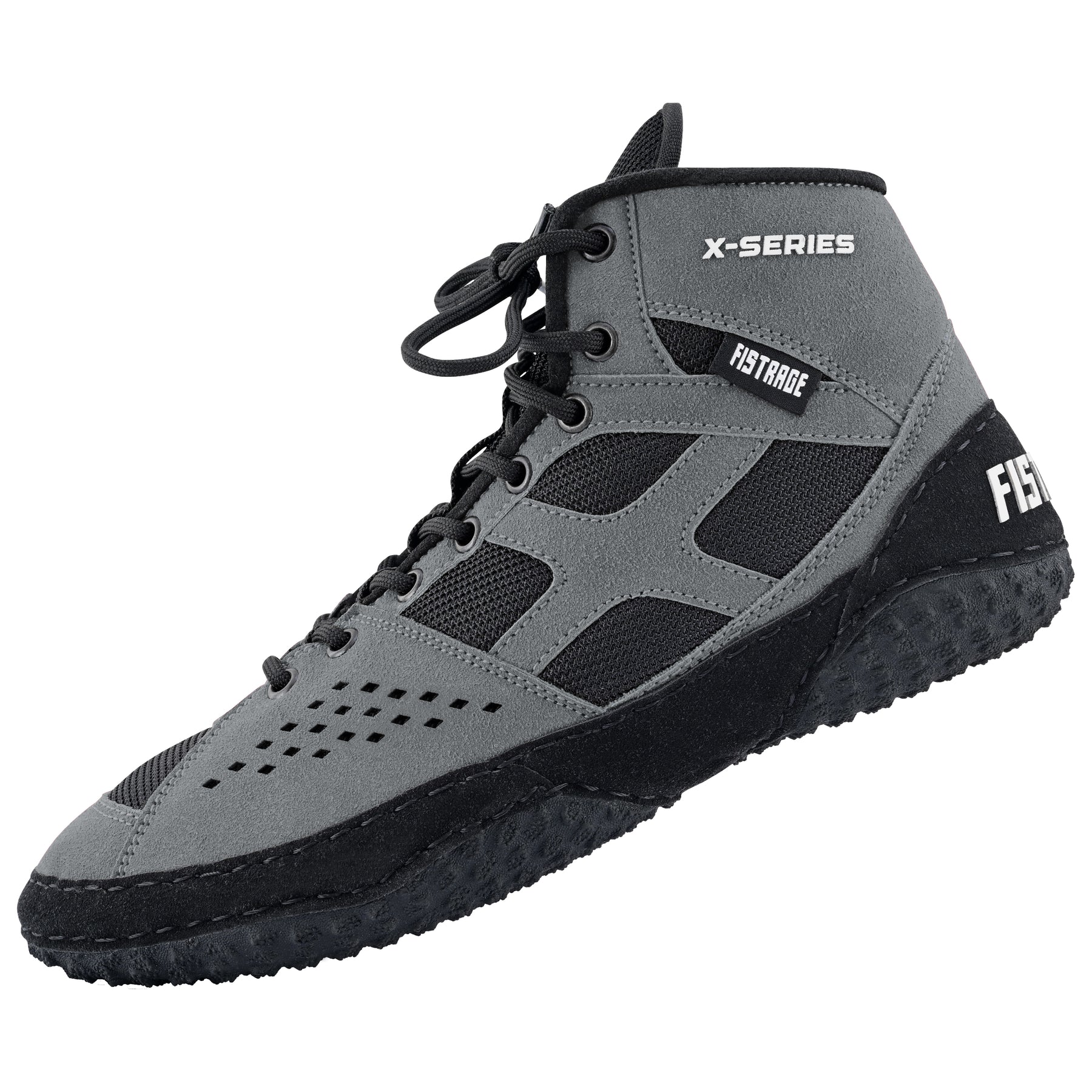 Wrestling Shoes With Sting Bag - Grey Black