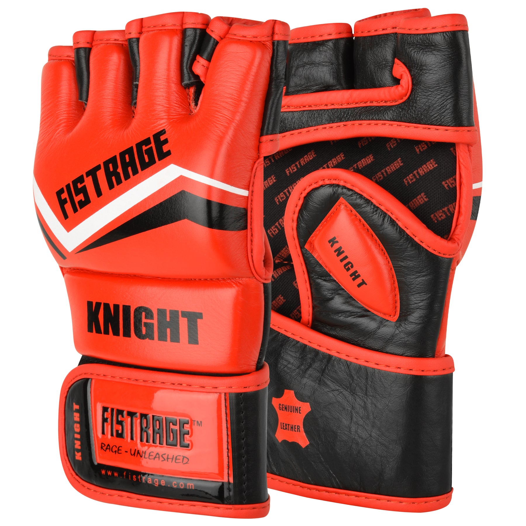 KNIGHT MMA BOXING GLOVES TRAINING - Red/Black