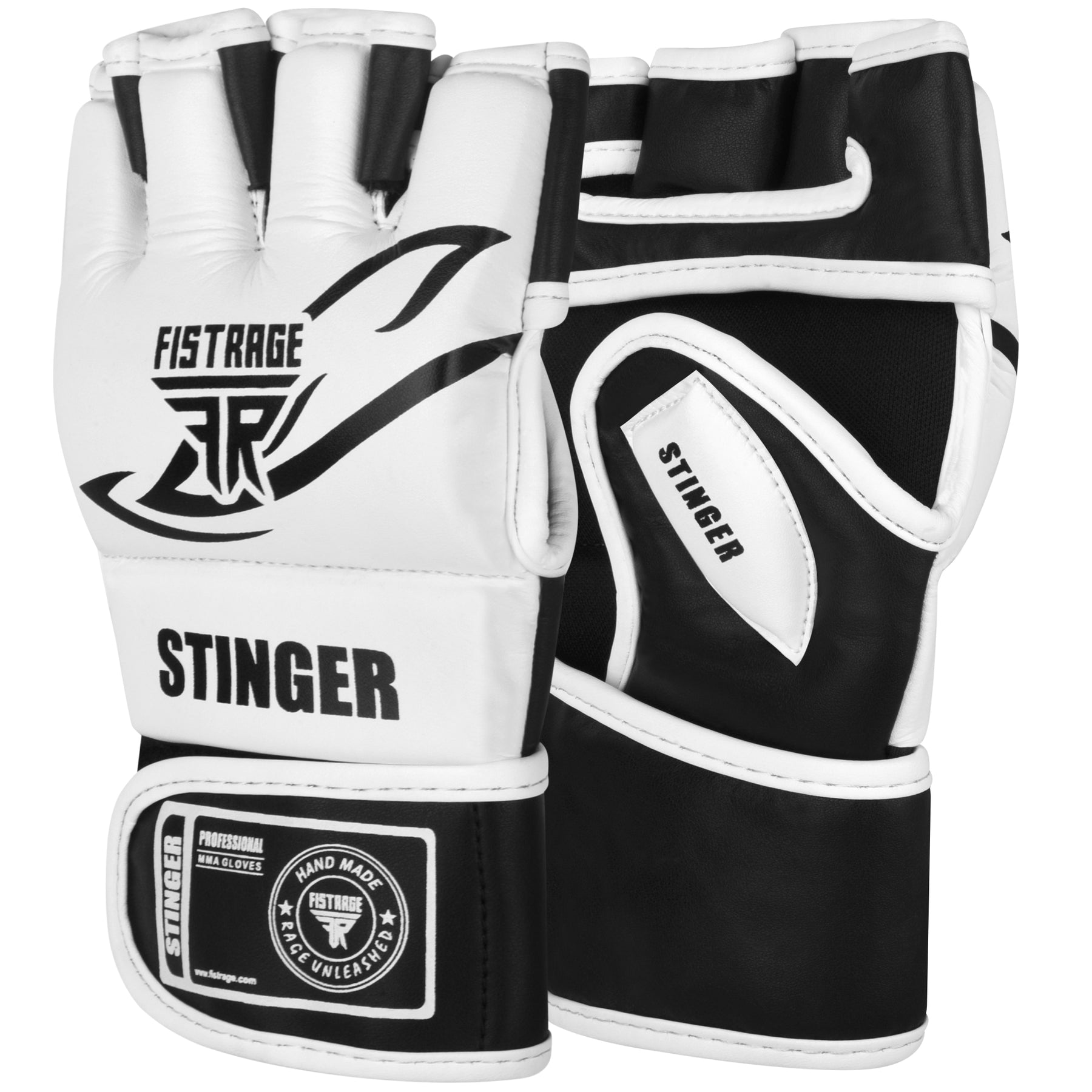 STINGER MMA BOXING GLOVES TRAINING - White/Black