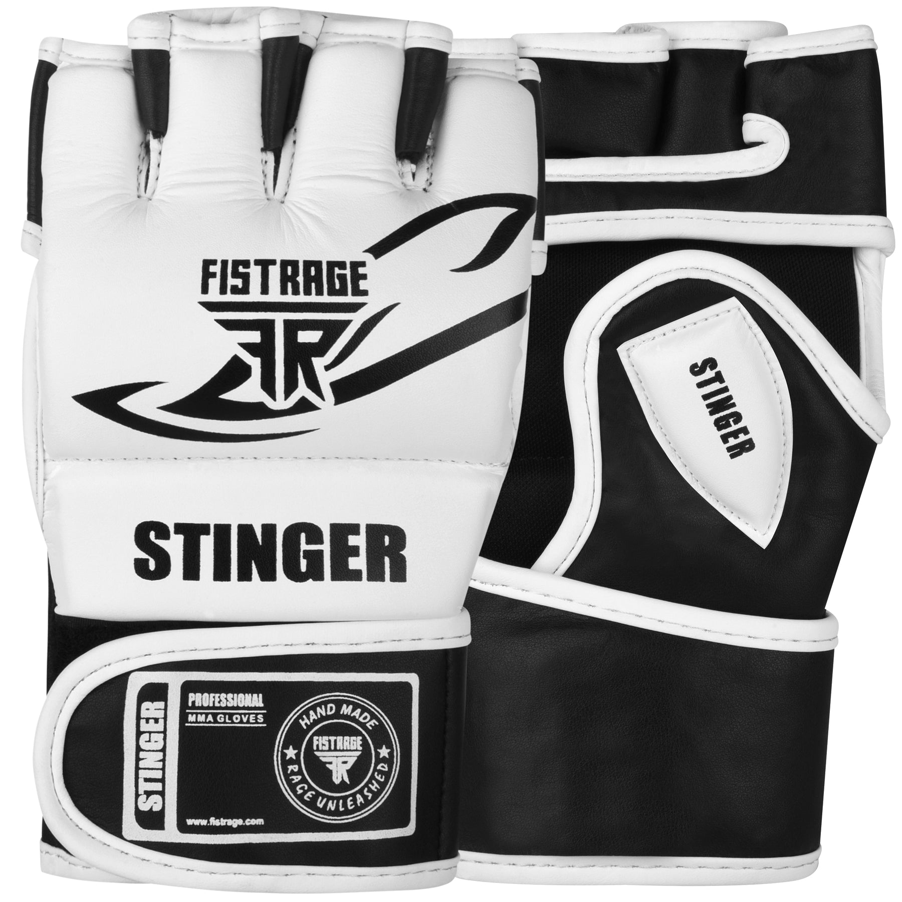 STINGER MMA BOXING GLOVES TRAINING - White/Black