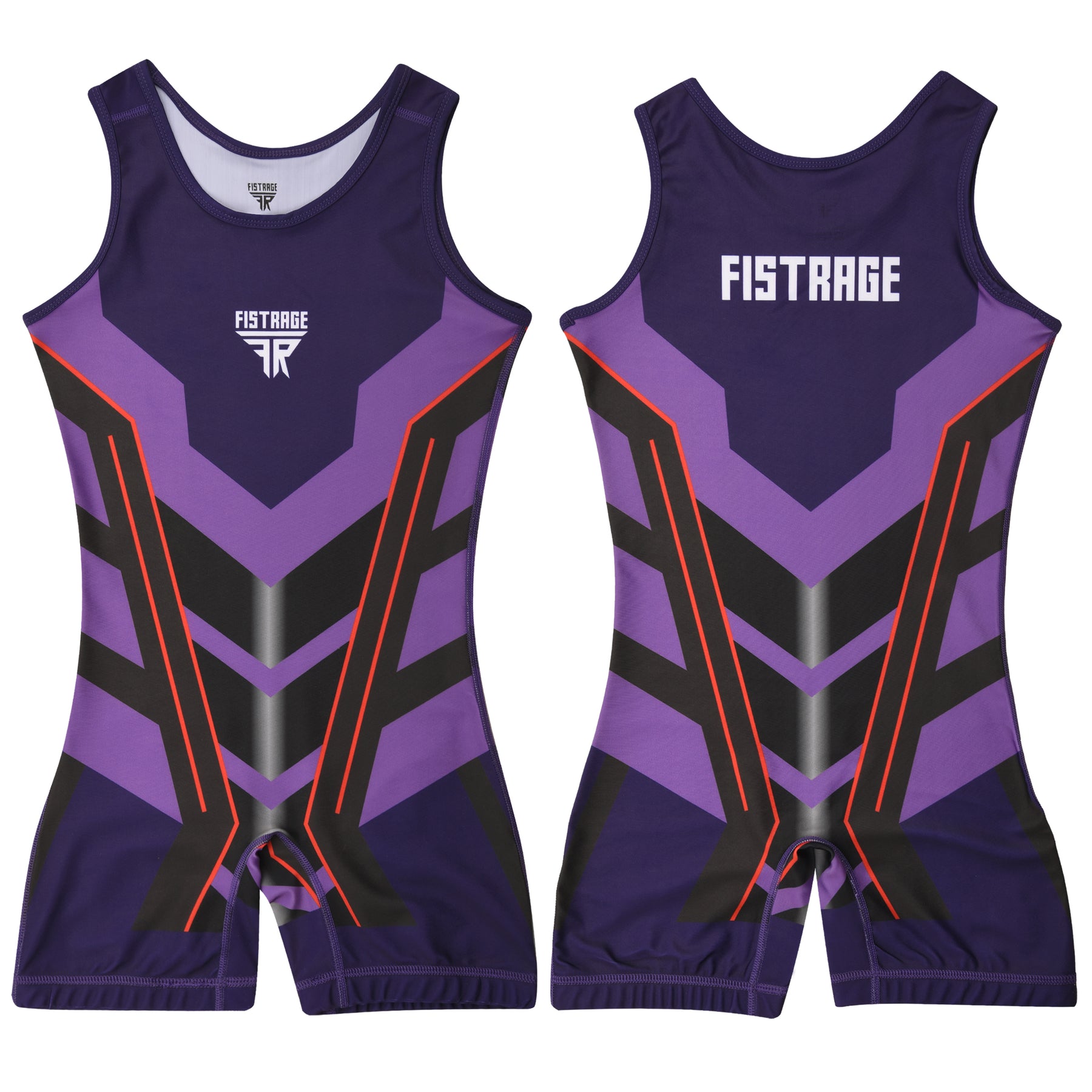 FISTRAGE Sublimated Wrestling Singlet - Purple
