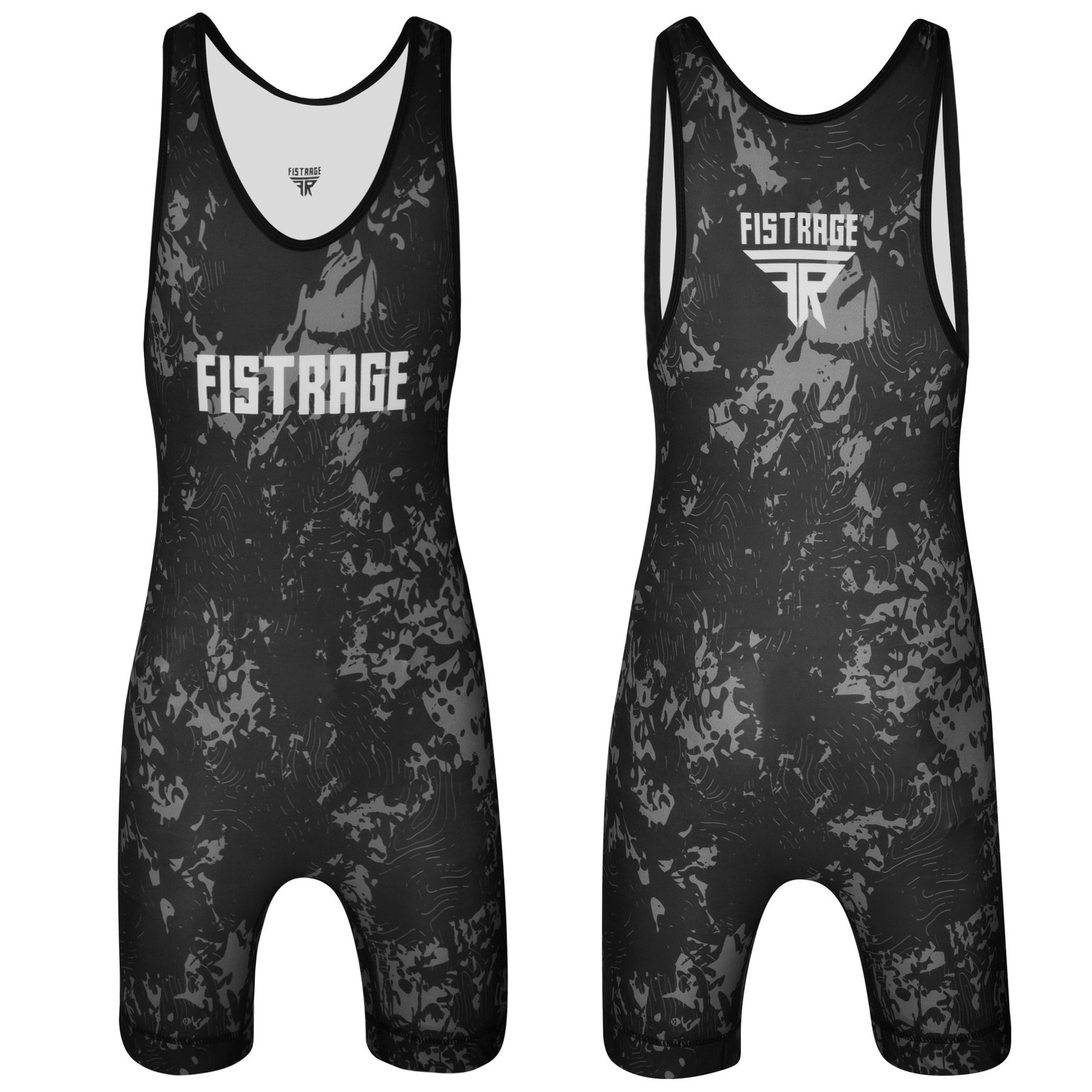FISTRAGE Sublimated Wrestling Singlet - Black