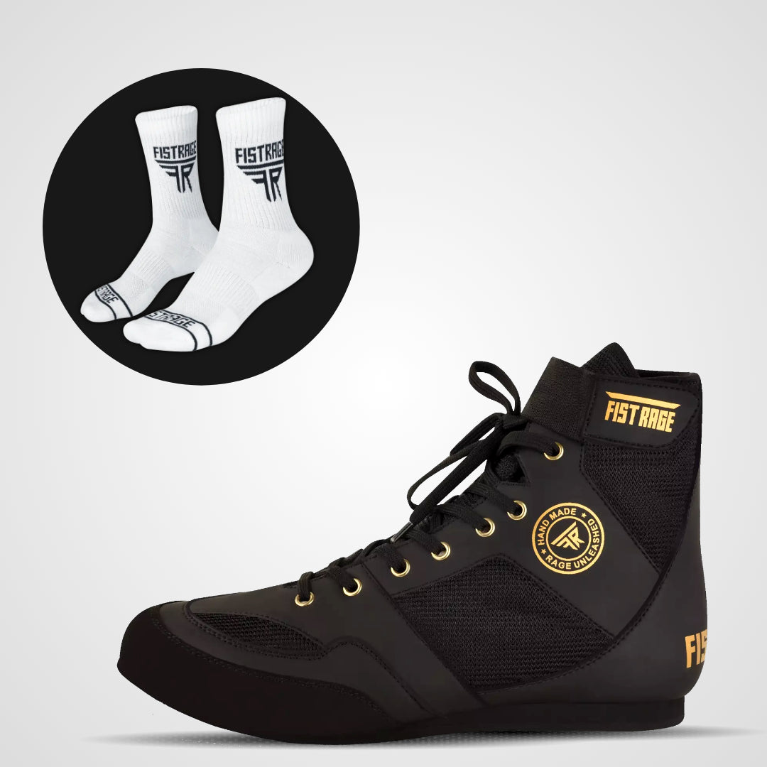 Boxing Shoes - Black/Gold