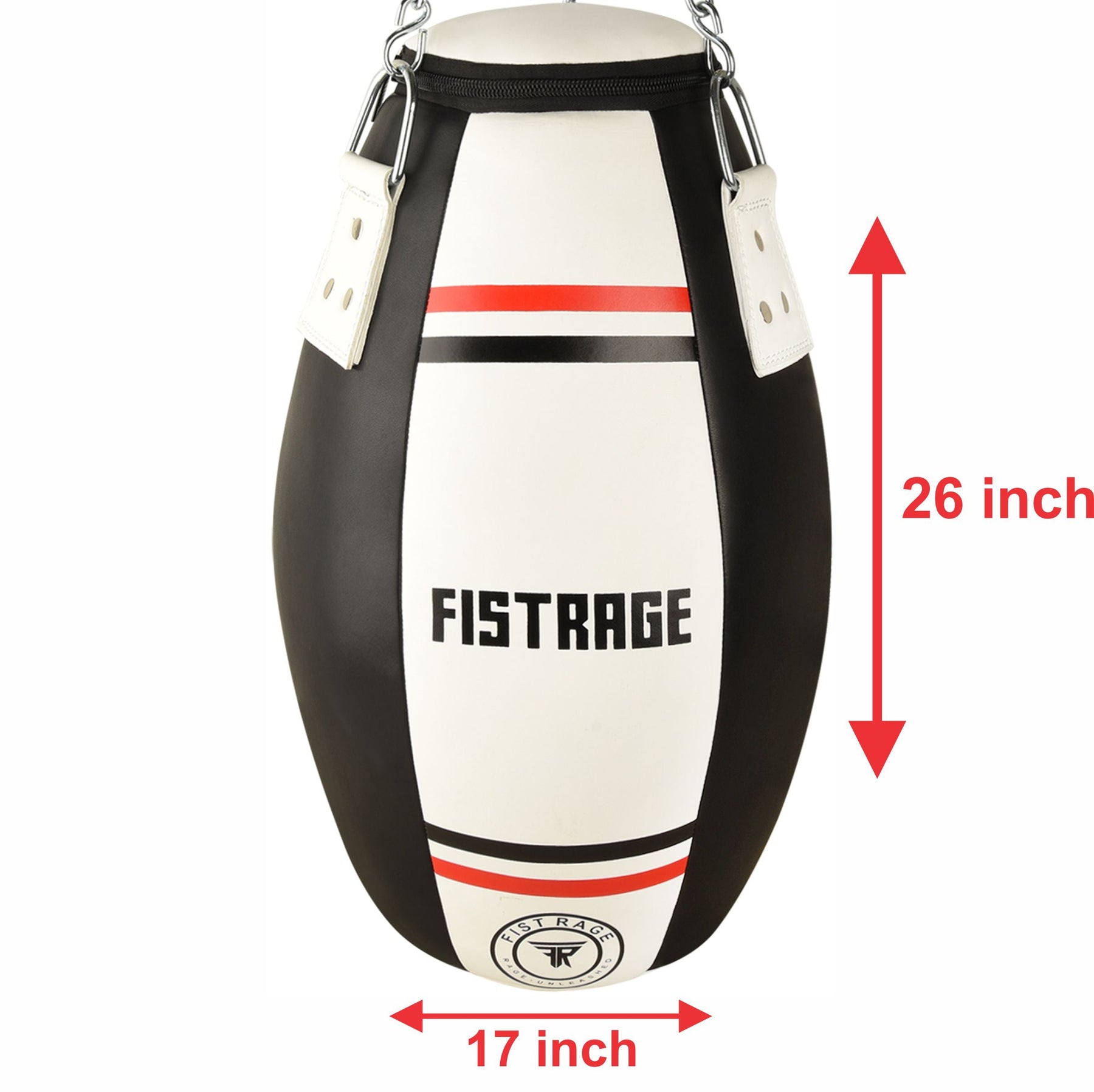 Leather Wrecking Punch Bag Microfiber White- Unfilled