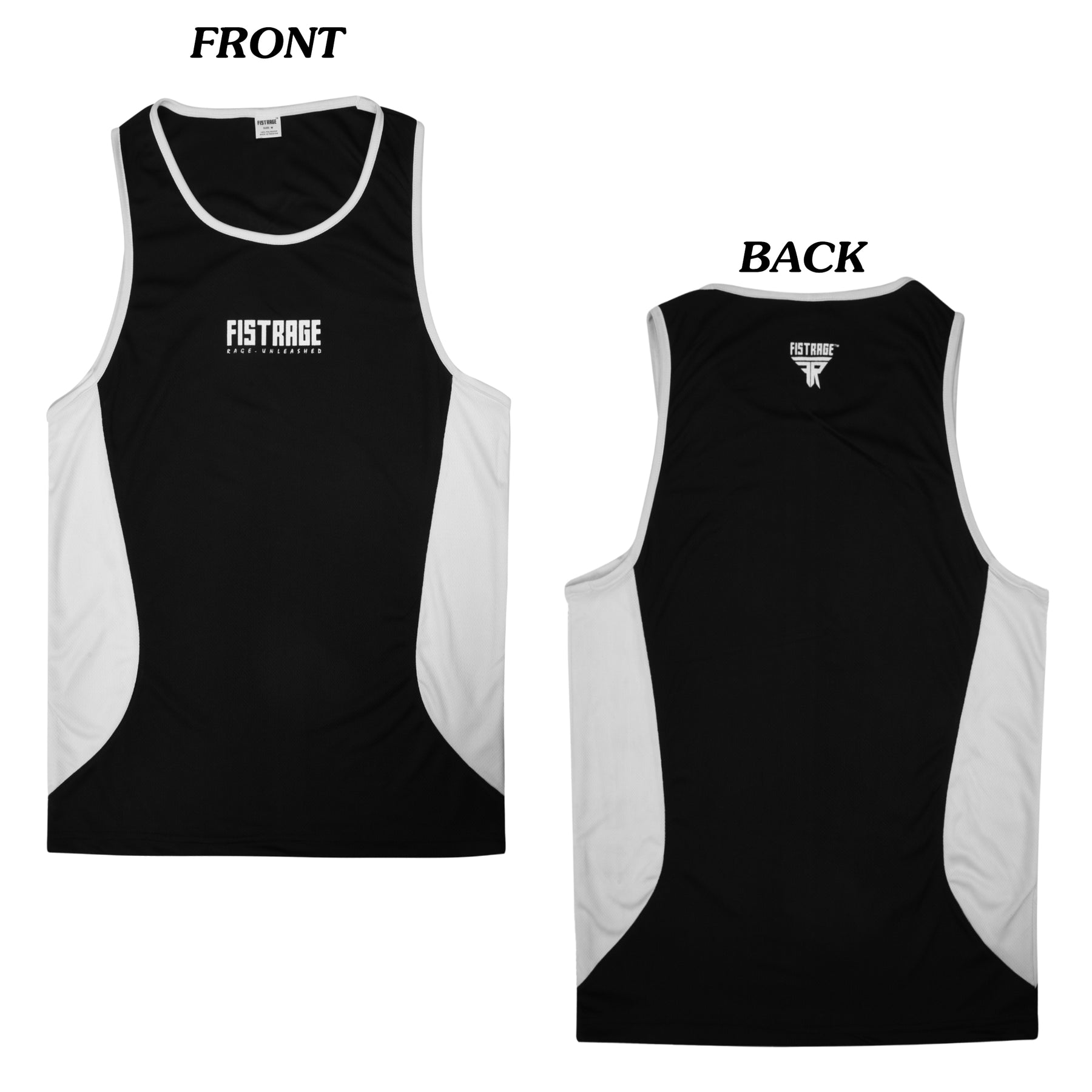 Adults Boxing Uniform Set 2PCS Top & Shorts - Black White