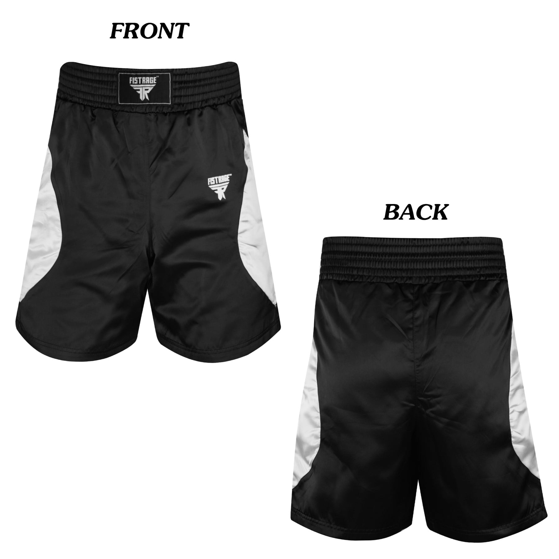 Adults Boxing Uniform Set 2PCS Top & Shorts - Black White