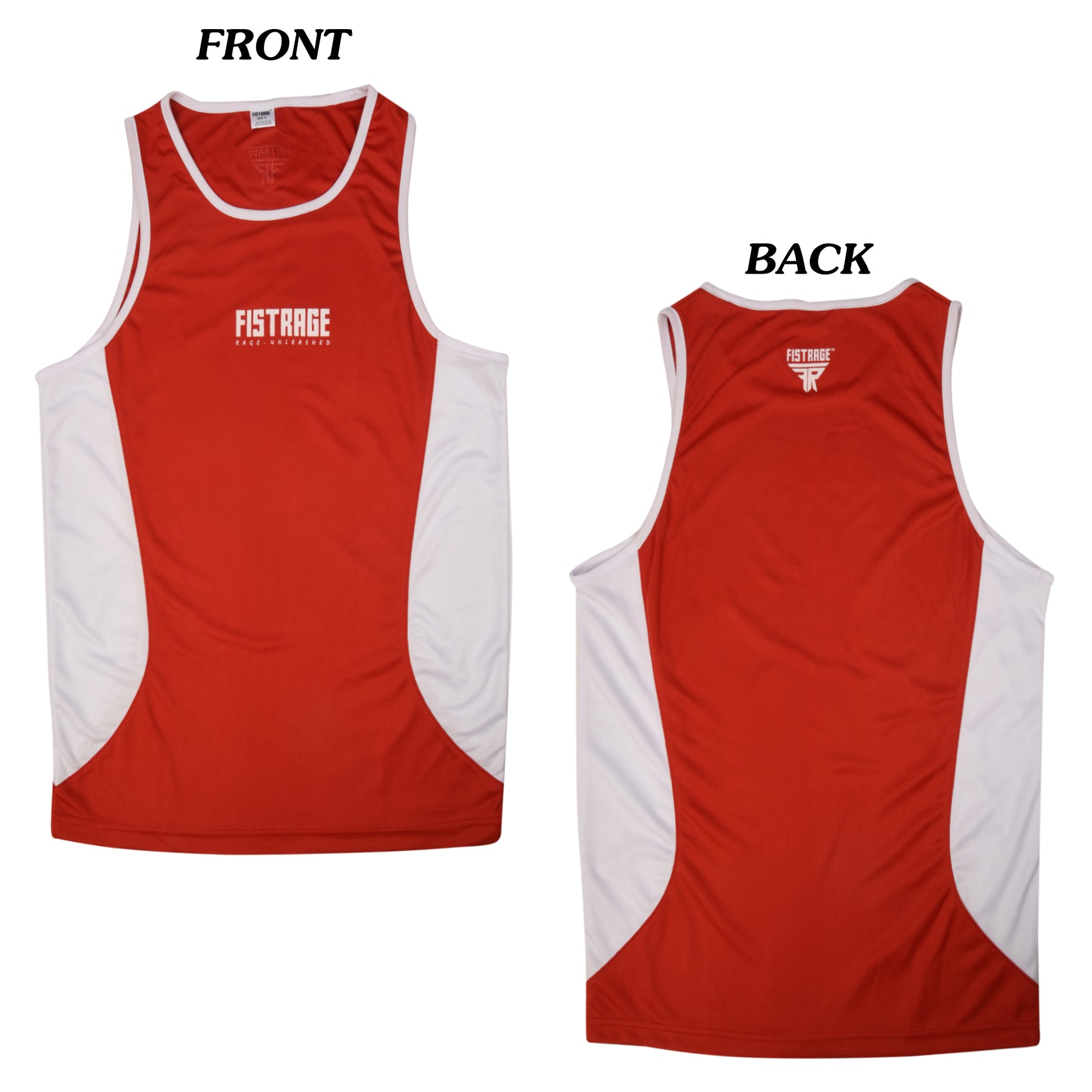 Adults Boxing Uniform Set 2PCS Top & Shorts - Red White