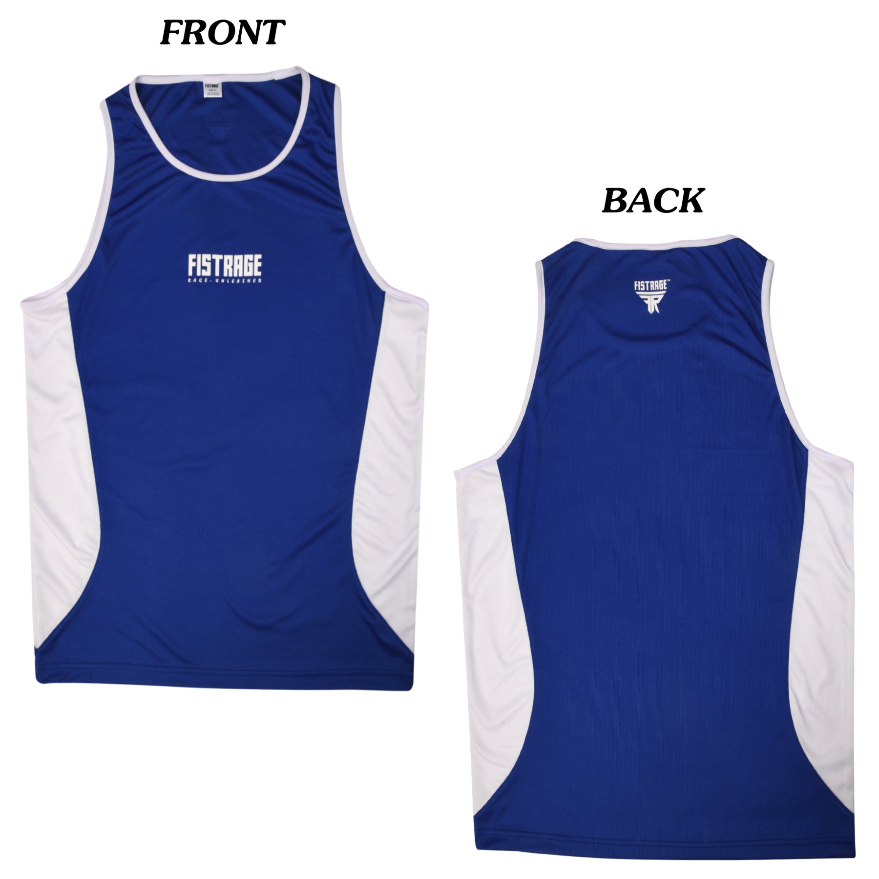 Adults Boxing Uniform Set 2PCS Top & Shorts - Blue White