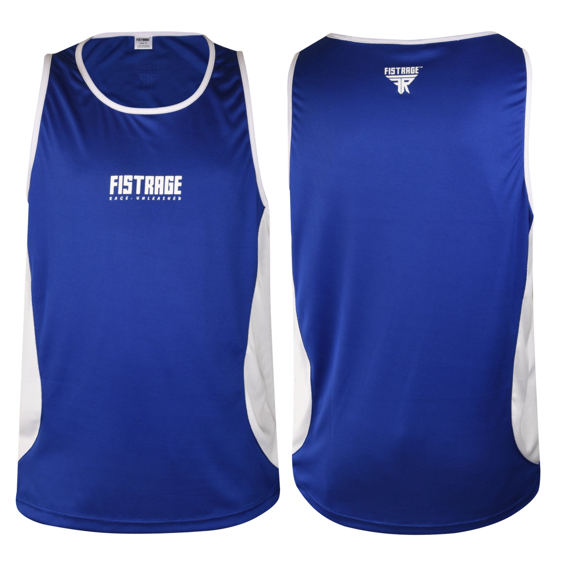 Adults Boxing Uniform Set 2PCS Top & Shorts - Blue White