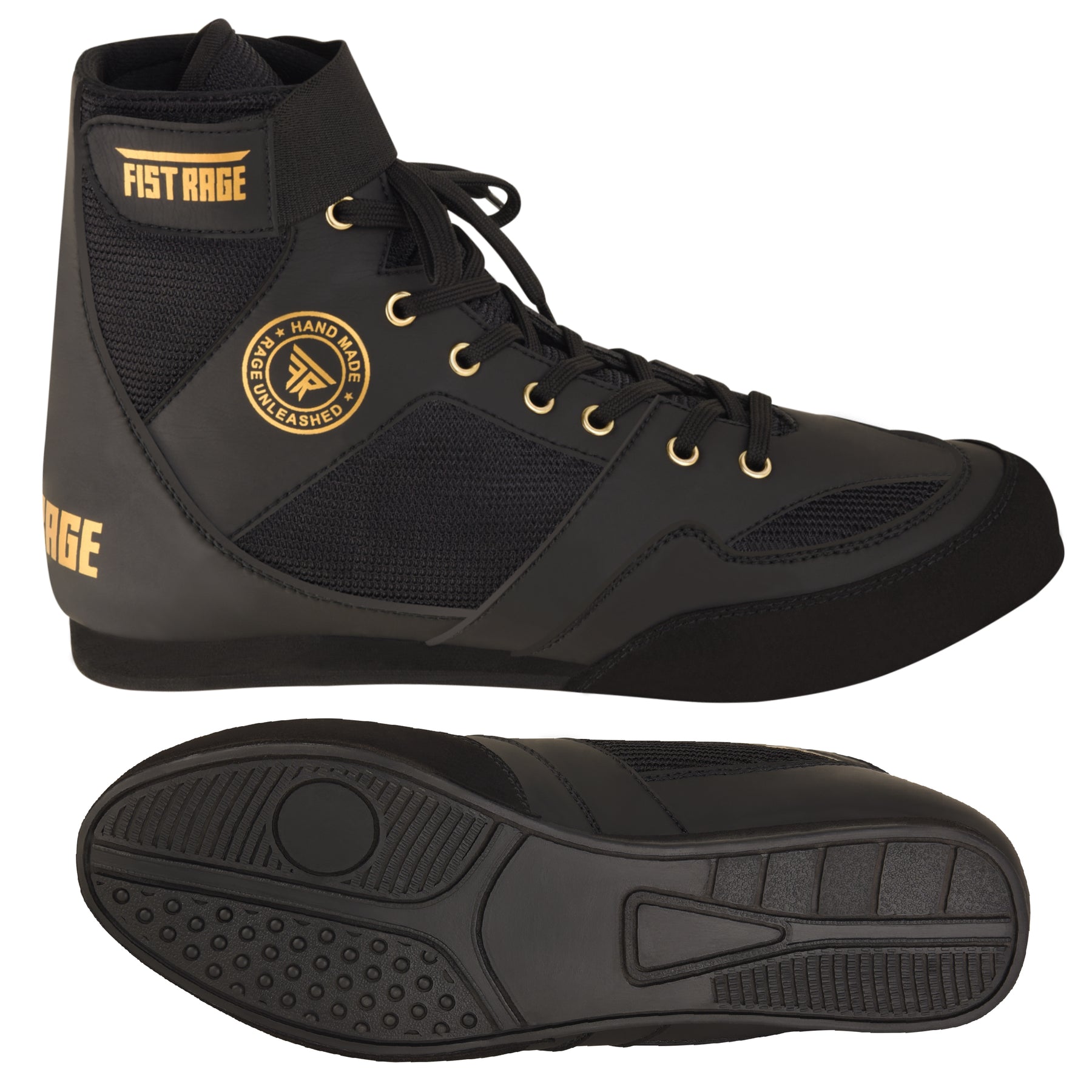 Boxing Shoes - Black/Gold