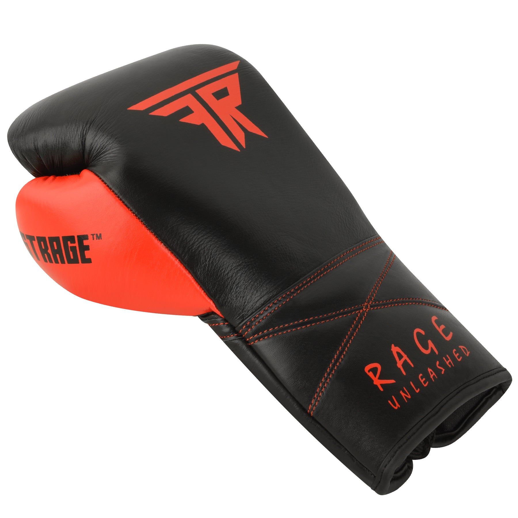Knight Professional Leather Boxing Gloves - Black Red