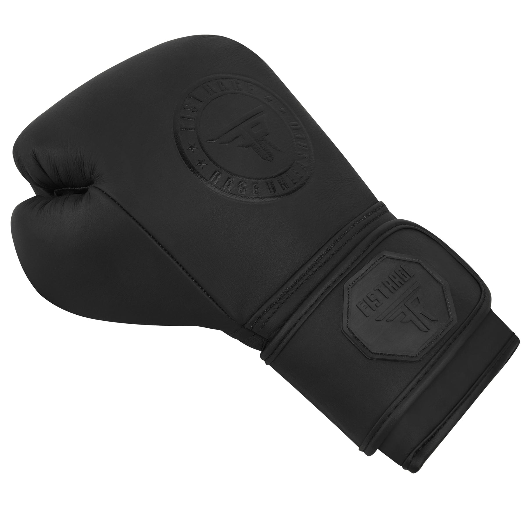 Rigid Professional Leather Boxing Gloves - Black