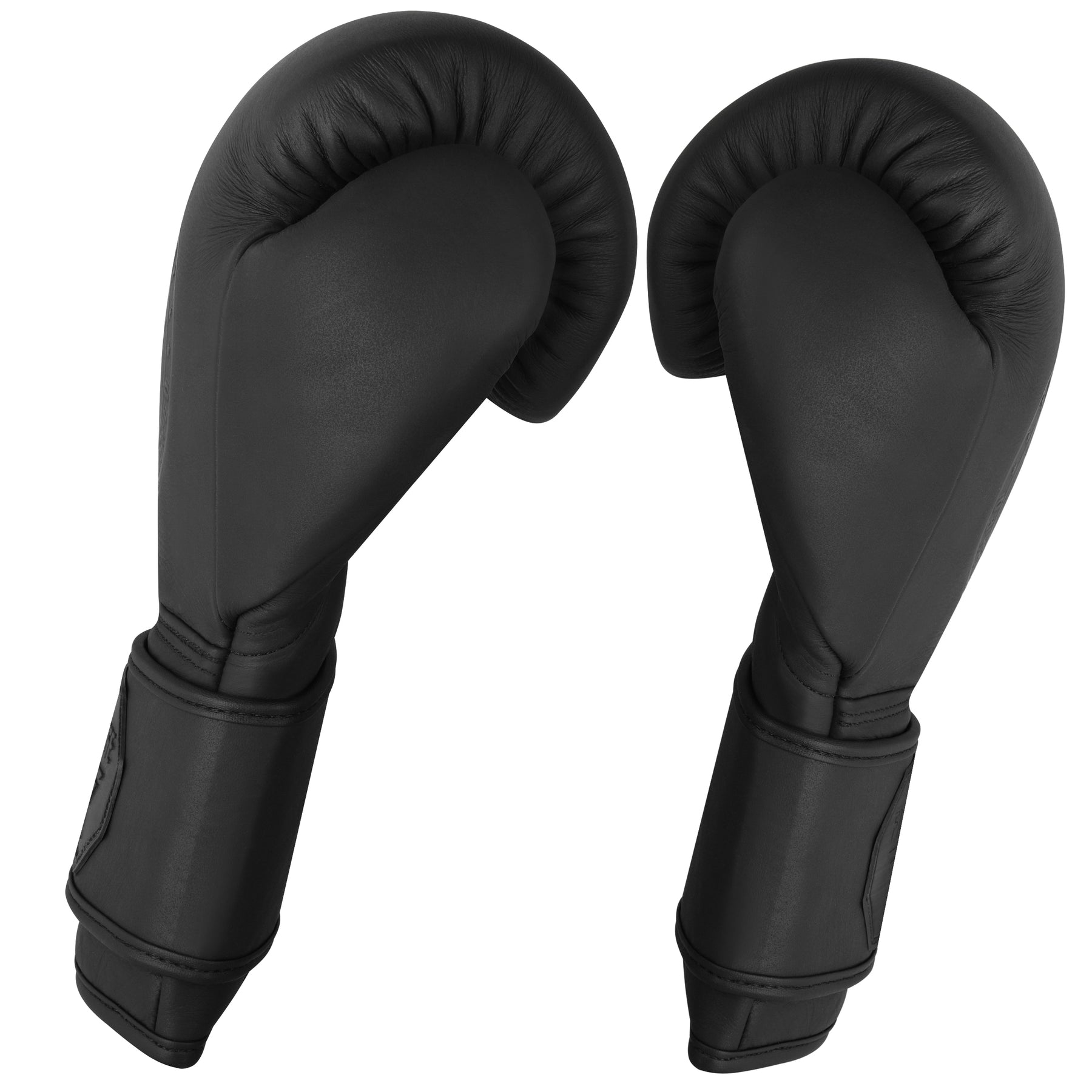 Rigid Professional Leather Boxing Gloves - Black