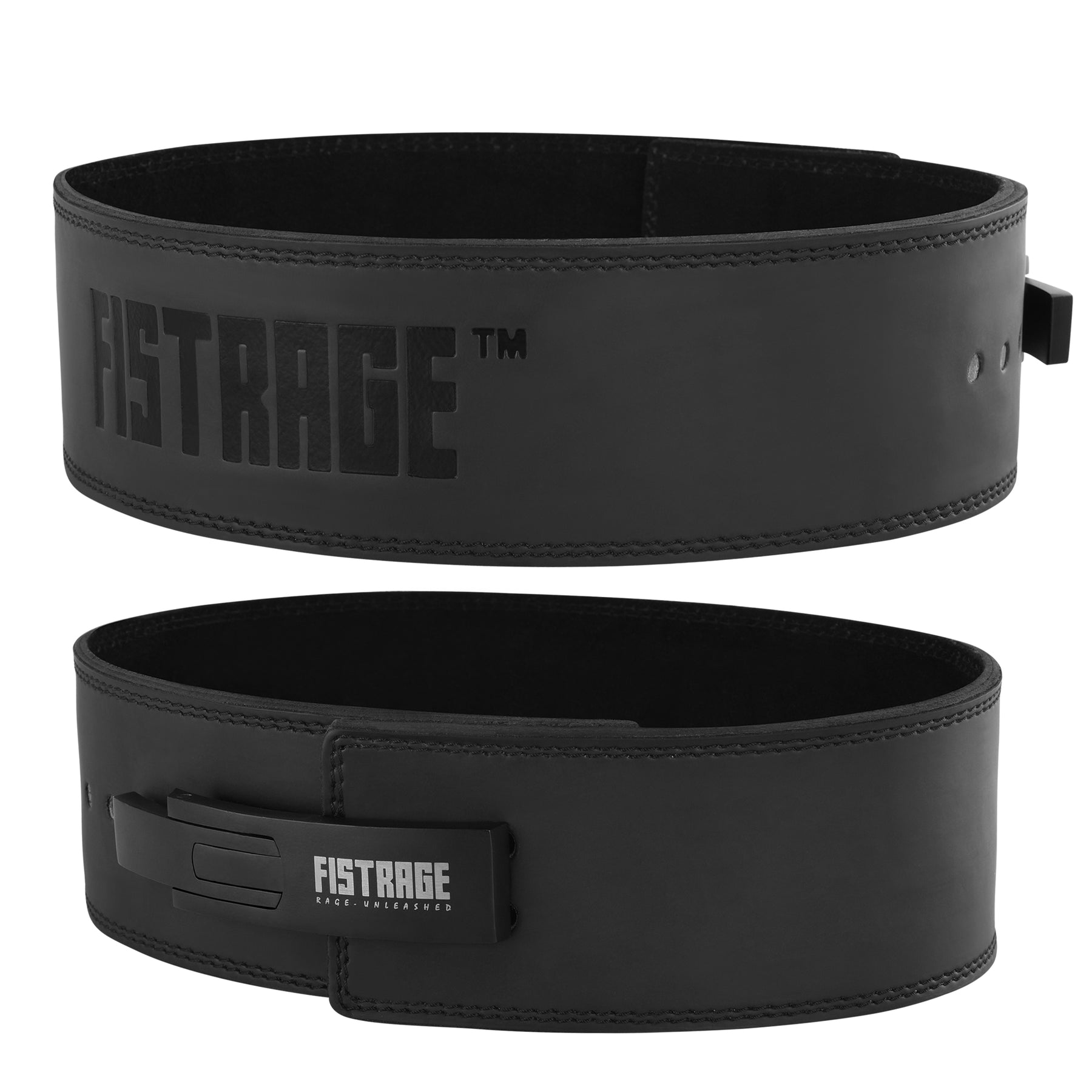 Lever Buckle Belt with free Wrist Band - Black