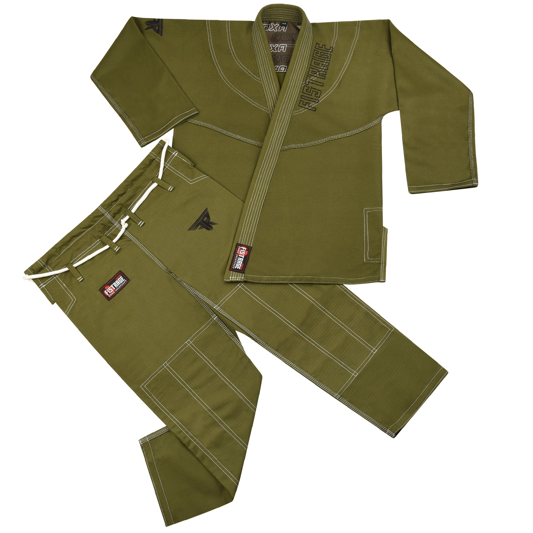 NOXA SUBLIMATION BRAZILIAN JIU JITSU GI with Free BELT - Olive Green