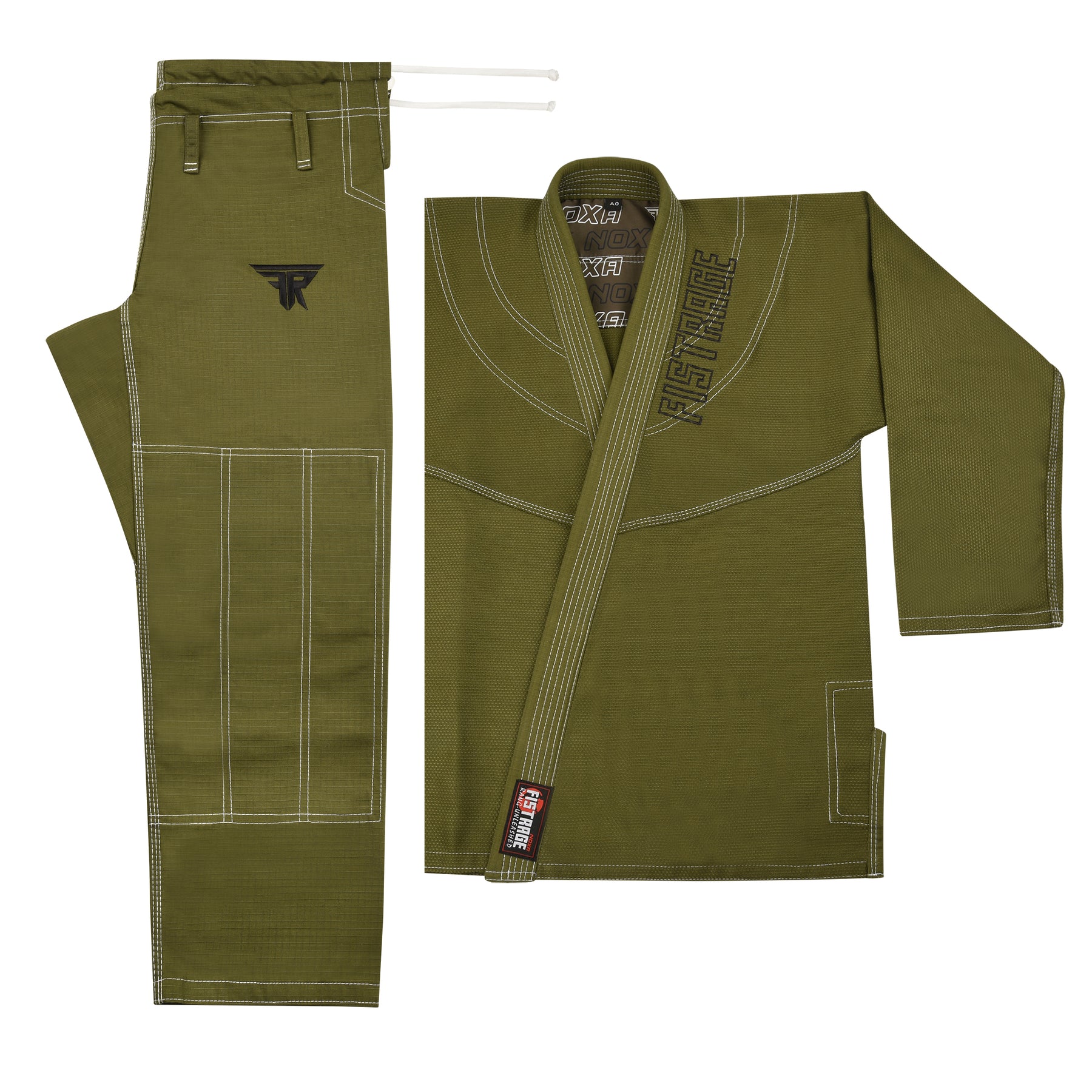 NOXA SUBLIMATION BRAZILIAN JIU JITSU GI with Free BELT - Olive Green