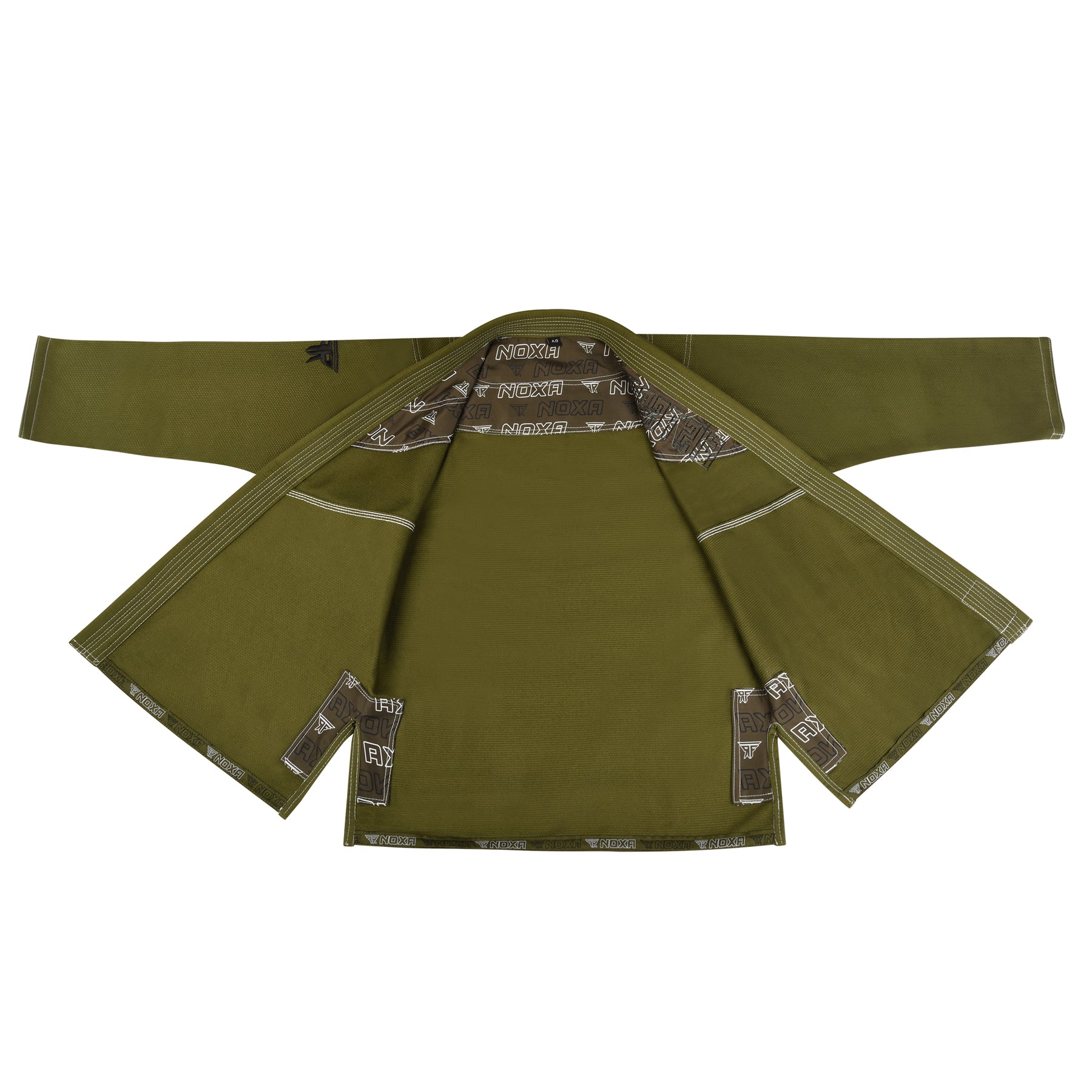 NOXA SUBLIMATION BRAZILIAN JIU JITSU GI with Free BELT - Olive Green