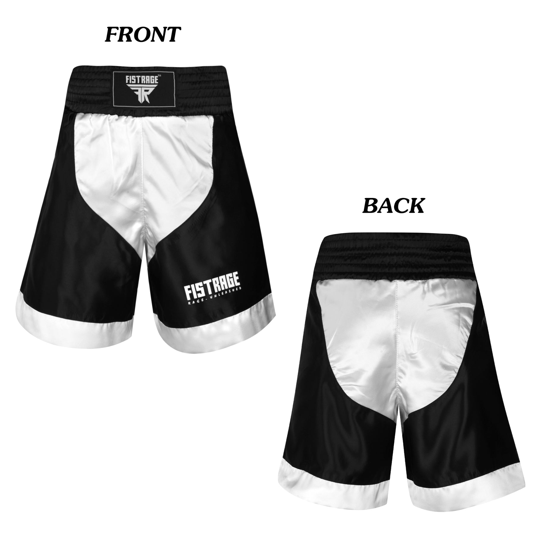 Kids Boxing Uniform Set 2PCS Top & Shorts - Black White
