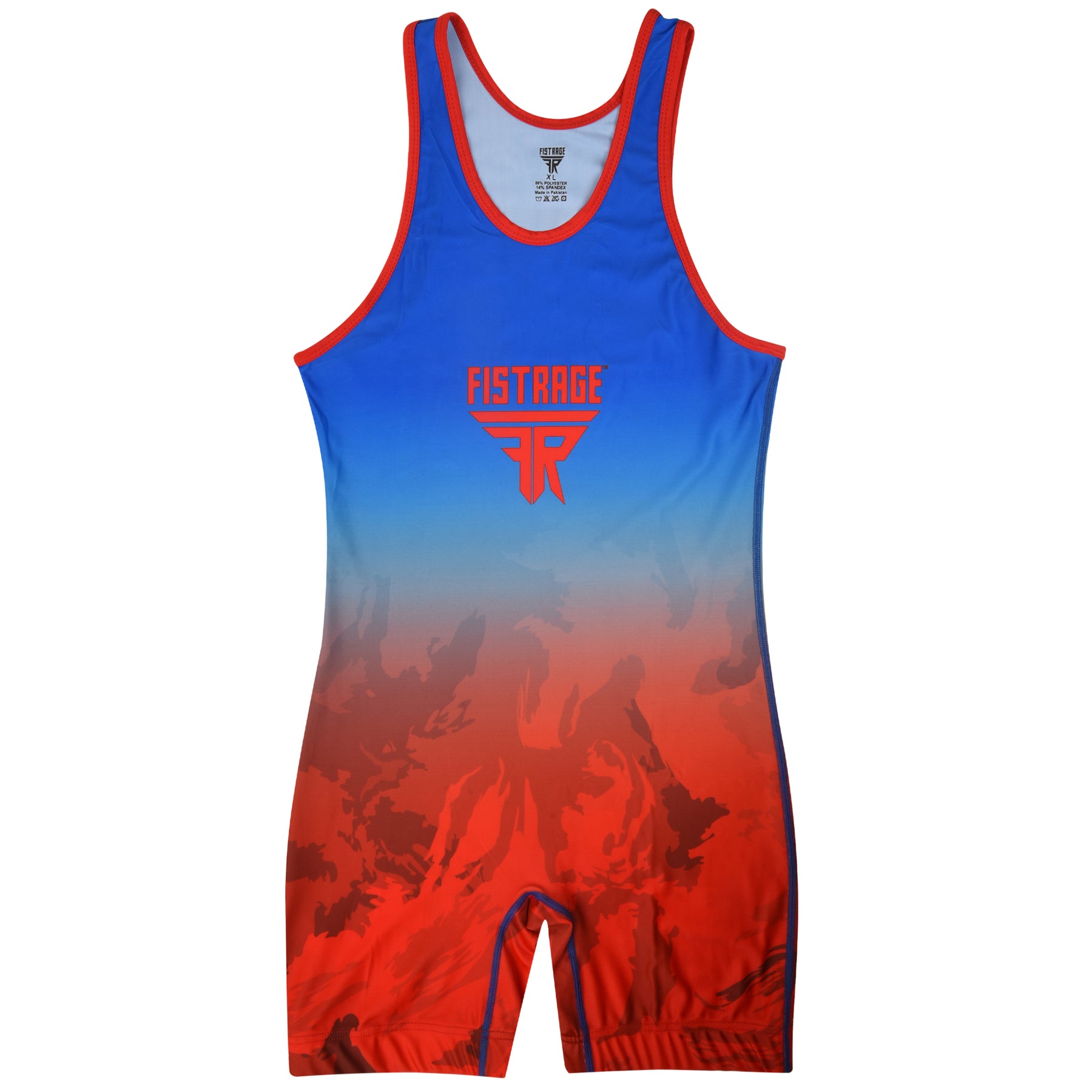 Adults Wrestling Singlet - Blue Red