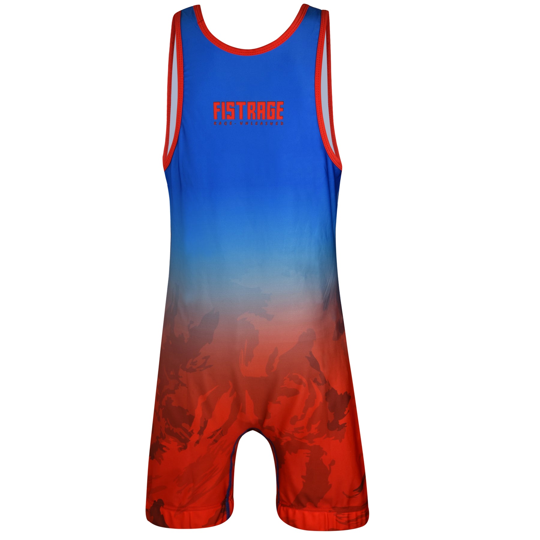 Kids Wrestling Singlet - Blue Red