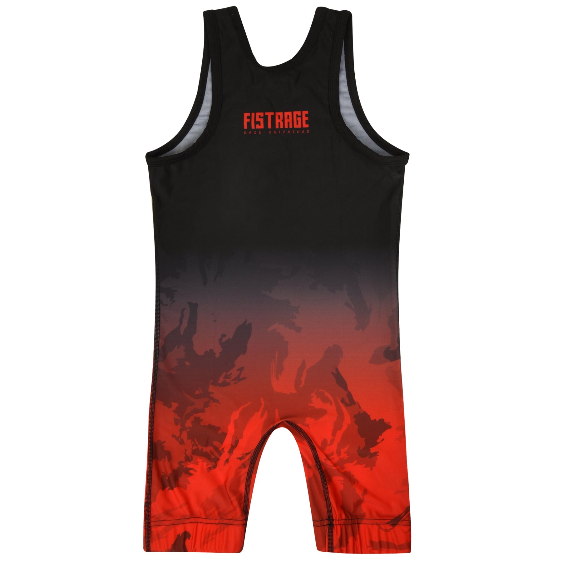 Adults Wrestling Singlet - Black Red