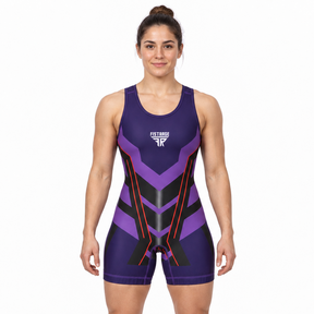 Fistrage Sublimated Wrestling Singlet - Purple