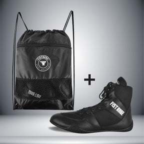 Boxing Shoes With Sting Bag - Black