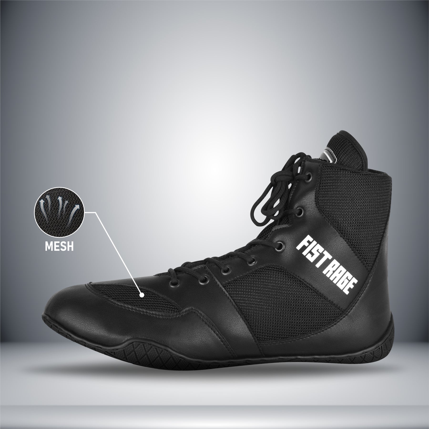 Boxing Shoes With Sting Bag - Black