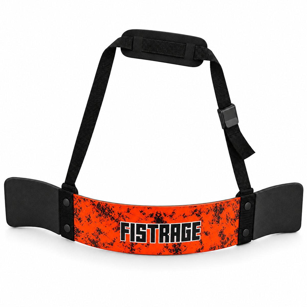 Fistrage Arm Blasters Bicep Forearm Curl Support - Lava Red