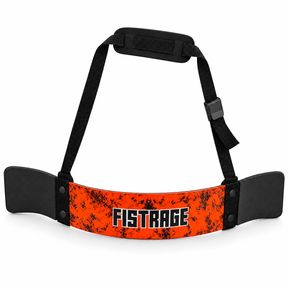 Fistrage Arm Blasters Bicep Forearm Curl Support - Lava Red