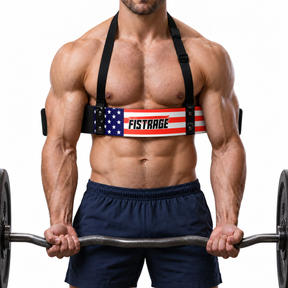 Fistrage Arm Blasters Bicep Forearm Curl Support - Flag