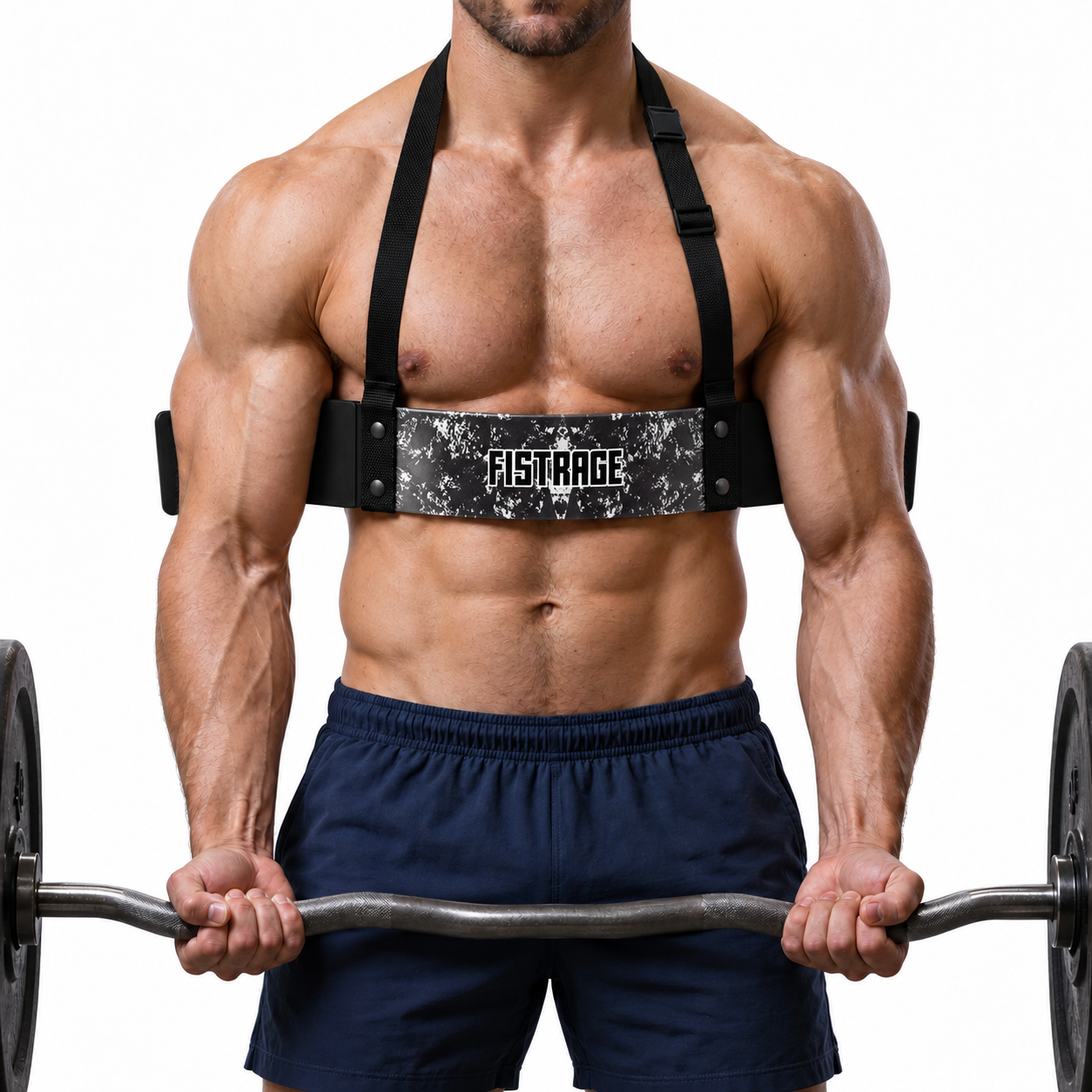 Fistrage Arm Blasters Bicep Forearm Curl Support - -Black FR