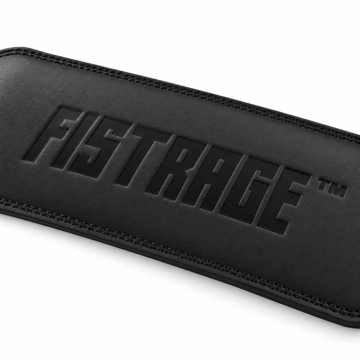 Emboss Leather Weight Lifting Belt 6 Inches - Black