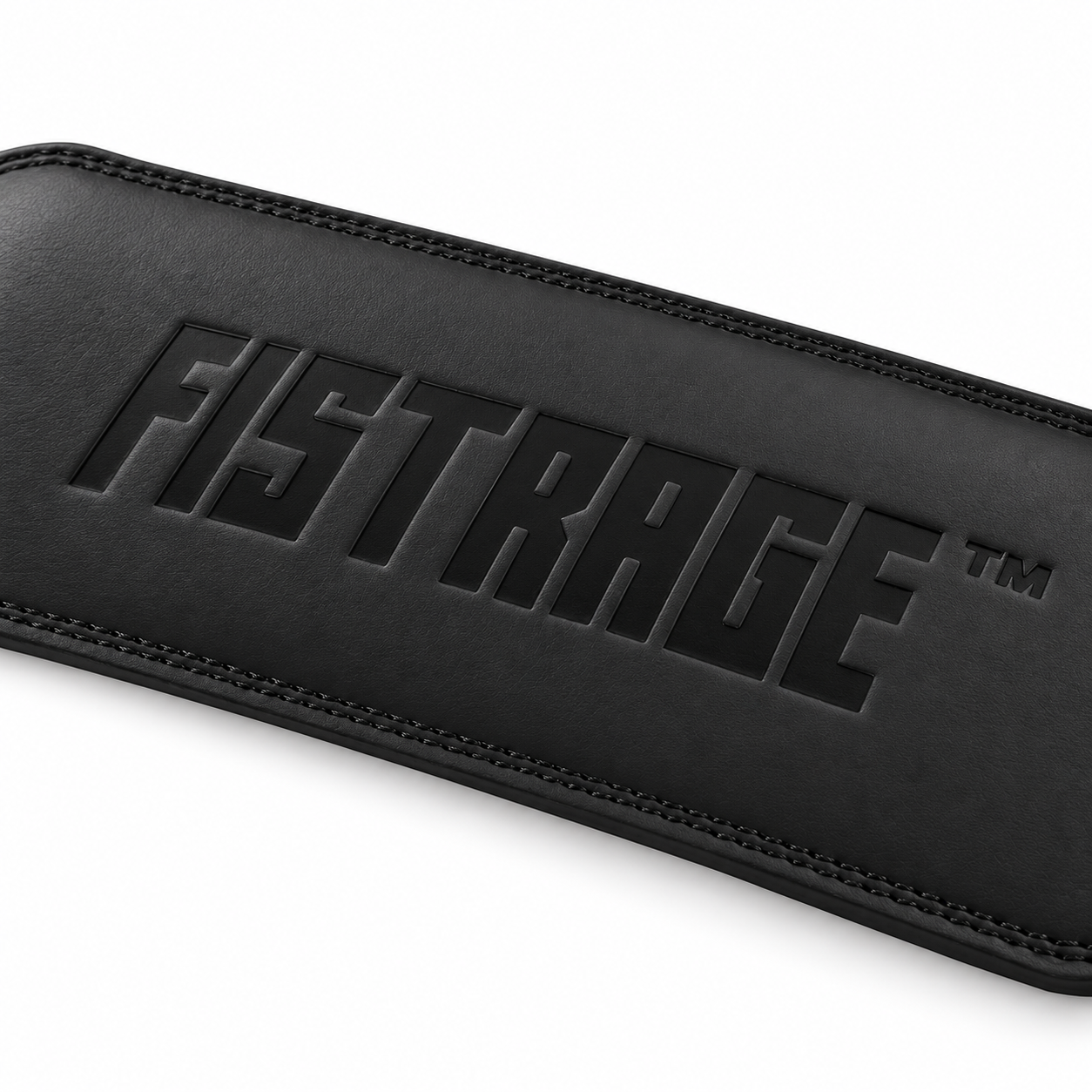 Emboss Leather Weight Lifting Belt 6 Inches - Black