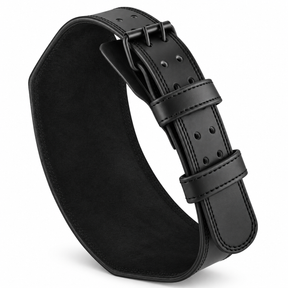 Emboss Leather Weight Lifting Belt 6 Inches - Black