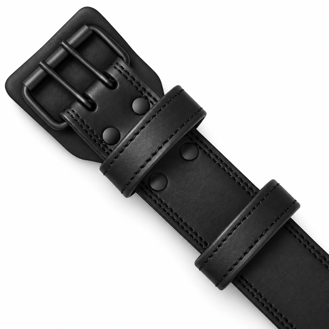 Emboss Leather Weight Lifting Belt 6 Inches - Black