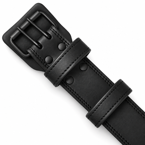 Emboss Leather Weight Lifting Belt 6 Inches - Black