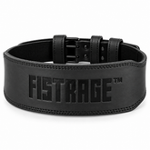 Emboss Leather Weight Lifting Belt 6 Inches - Black