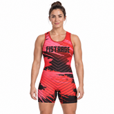 Fistrage Sublimated Wrestling Singlet - Inferno Red