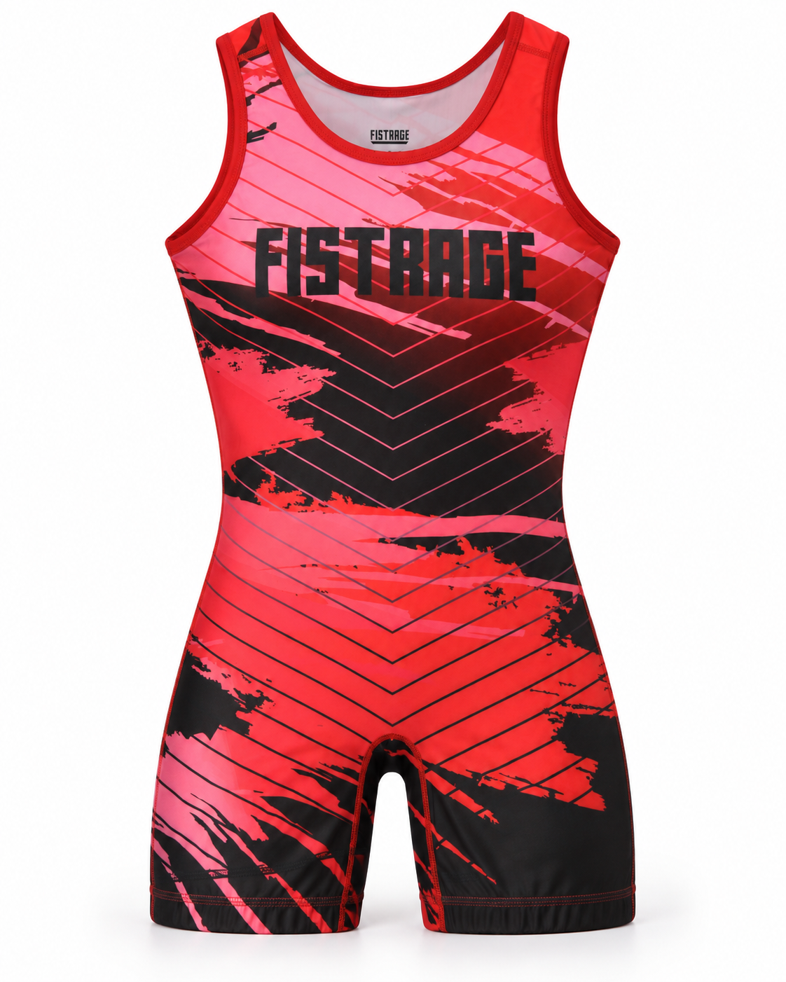 FISTRAGE Sublimated Wrestling Singlet - Inferno Red
