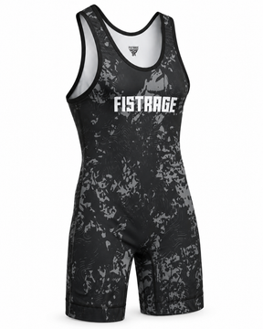 Fistrage Sublimated Wrestling Singlet - Black