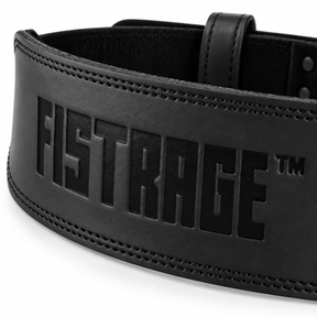 Emboss Leather Weight Lifting Belt 4 Inches - Black