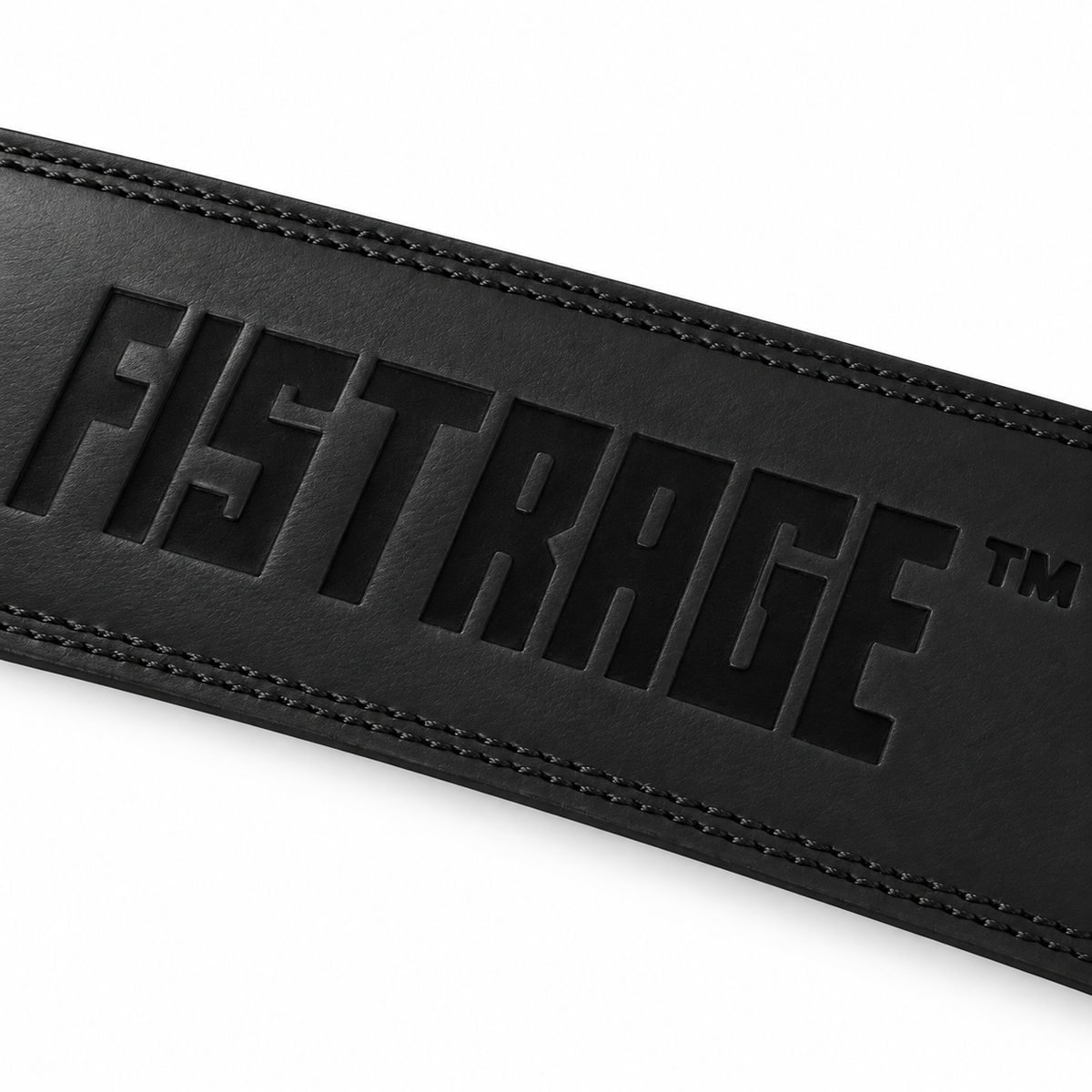 Emboss Leather Weight Lifting Belt 4 Inches - Black