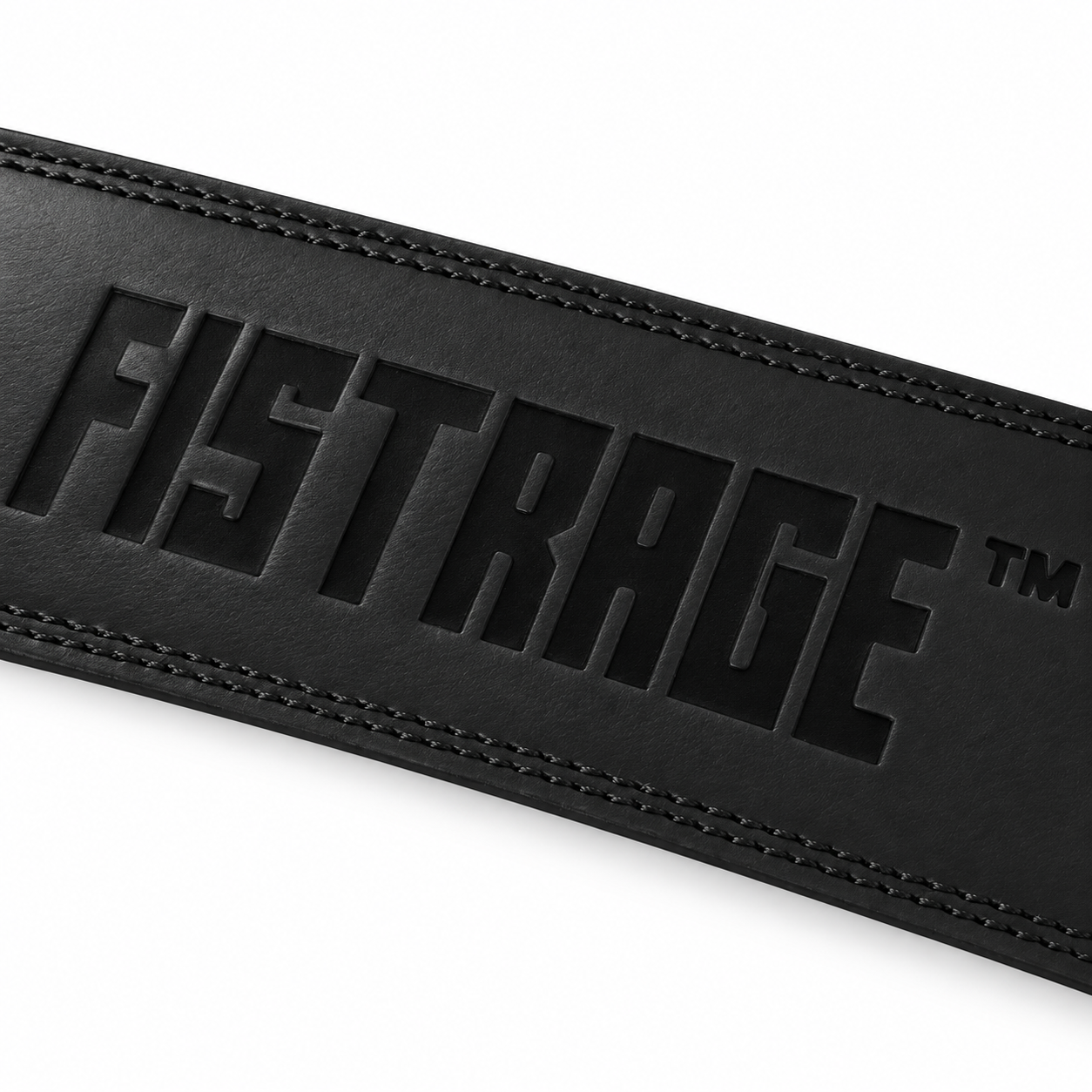 Emboss Leather Weight Lifting Belt 4 Inches - Black