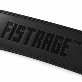 Emboss Leather Weight Lifting Belt 4 Inches - Black