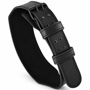 Emboss Leather Weight Lifting Belt 4 Inches - Black