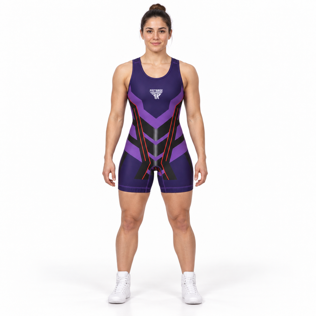 FISTRAGE Sublimated Wrestling Singlet - Purple